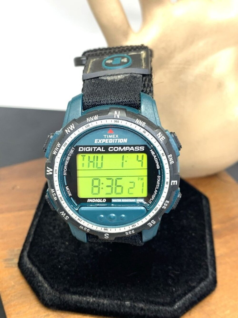 Timex Men's Watch Expedition Digital Compass Quartz Indiglo Nylon Strap 42mm
